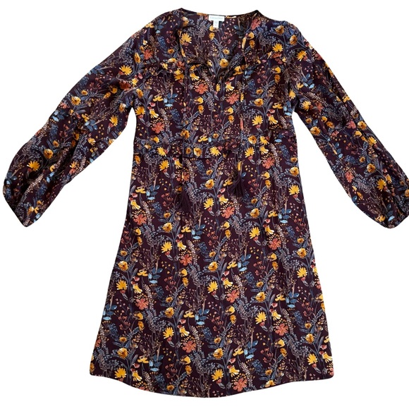 Floral Silk Dress Sz Small - Picture 6 of 10